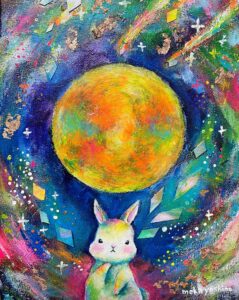 満月とうさぎ