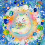 光に包まれているハムスターの画像