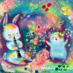 うさぎとハムスターのイラスト