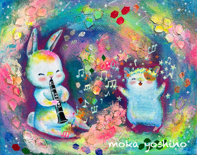 うさぎとハムスターのイラスト