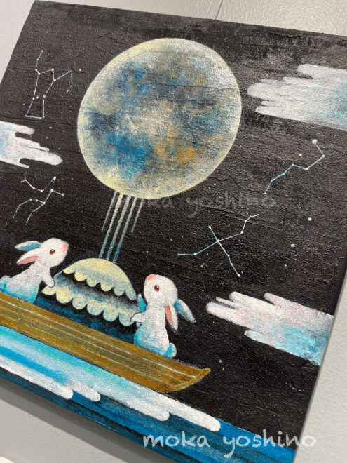 月とうさぎの絵