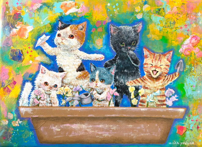 猫たちの絵